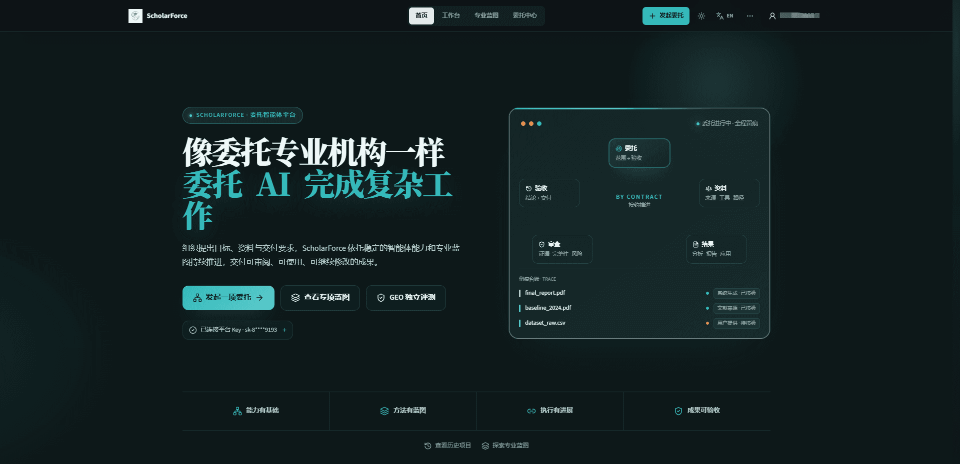 科研项目申报智能体工作界面